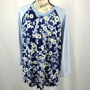 {Lularoe} Floral Henley top
